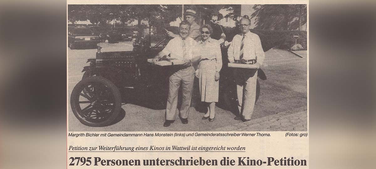 Zeitungsartikel Petition Kino Wattwil
